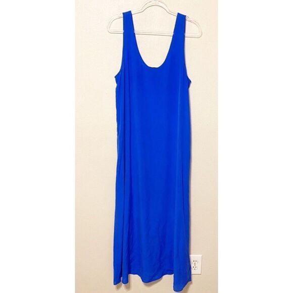 J.Crew Silk Crepe Maxidress in Blue Size XS / NWT - Picture 4 of 7